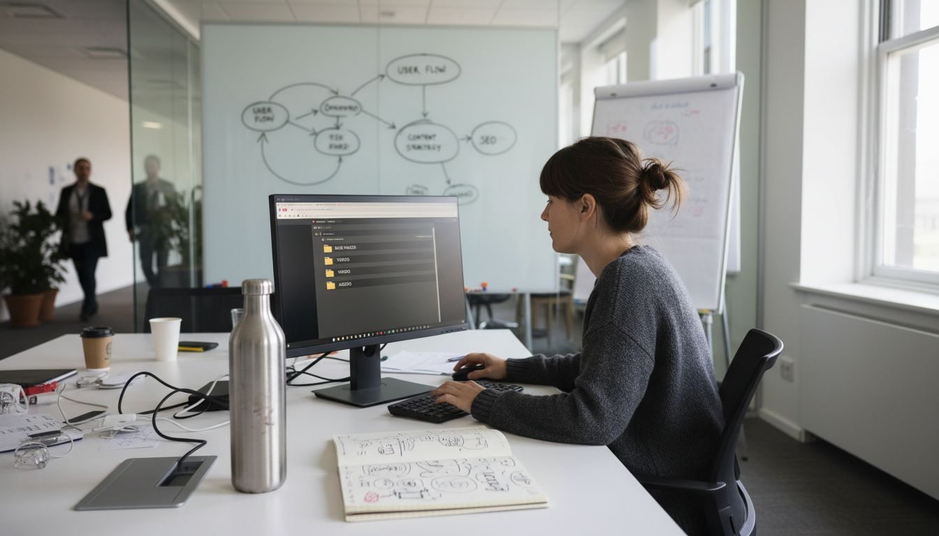 Web designer organizing Joomla media folders