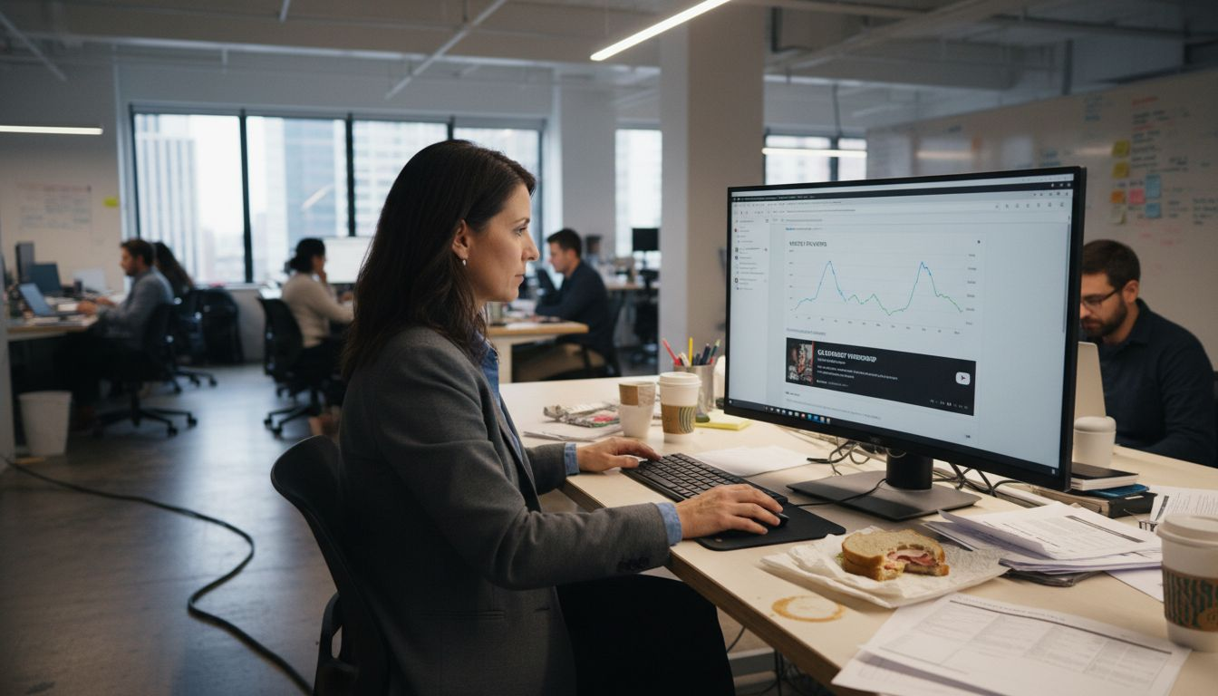 Website analytics showing video impact graphs